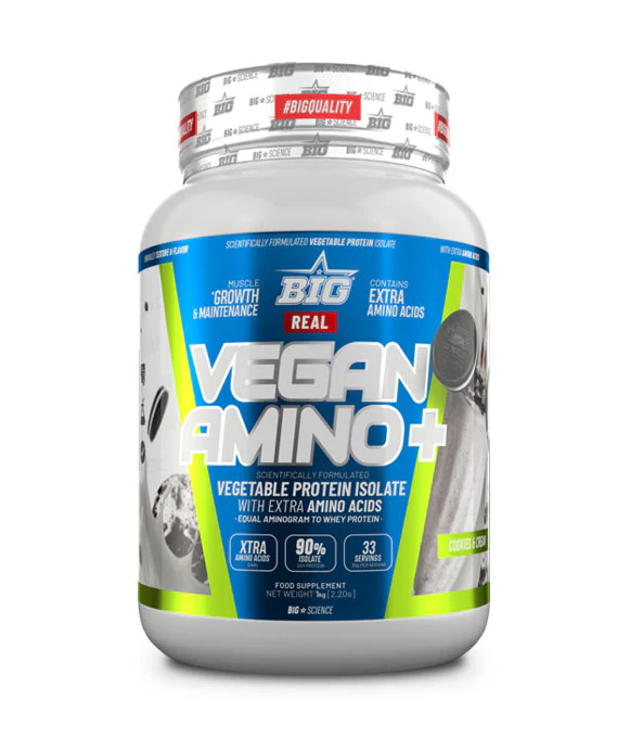 REAL VEGAN AMINO PLUS - Suplemento de proteínas vegetales - Freetime