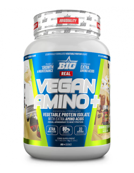 REAL VEGAN AMINO PLUS - Suplemento de proteínas vegetales - Freetime