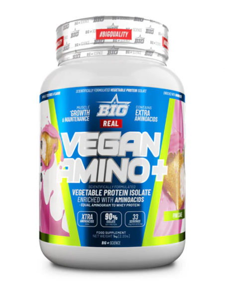 REAL VEGAN AMINO PLUS - Suplemento de proteínas vegetales - Freetime