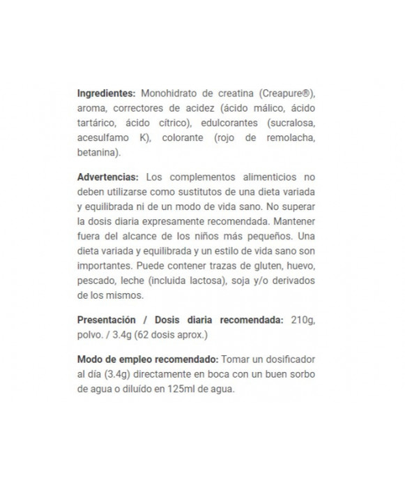 CREATINA SMINT SOURS - Suplemento pre entreno - Freetime