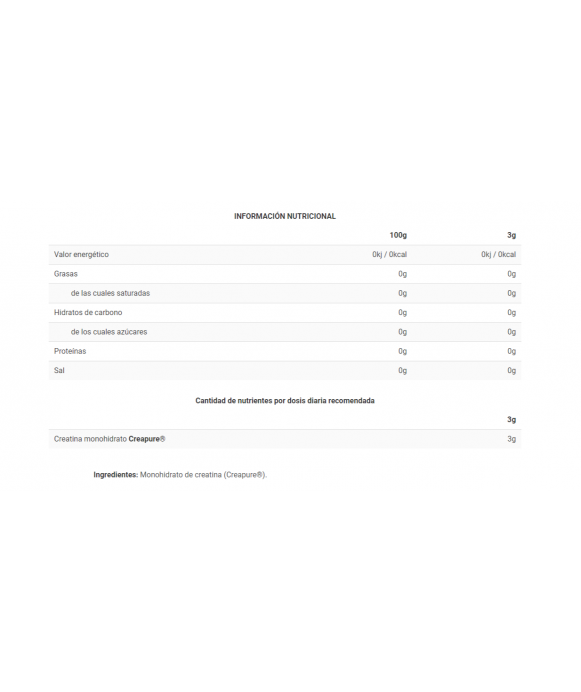 CREABIG CREATINE - Suplemento pre entreno - Freetime