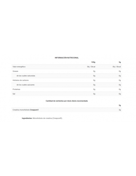 CREABIG CREATINE - Suplemento pre entreno - Freetime