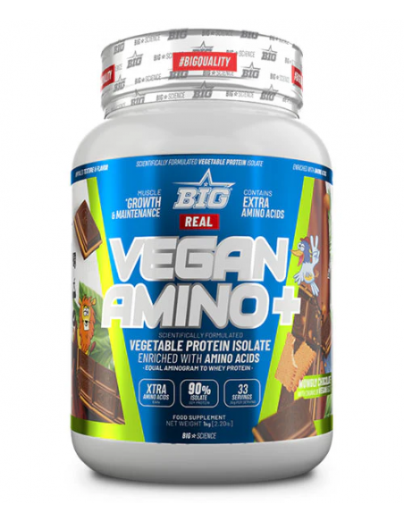 REAL VEGAN AMINO PLUS - Suplemento de proteínas vegetales - Freetime